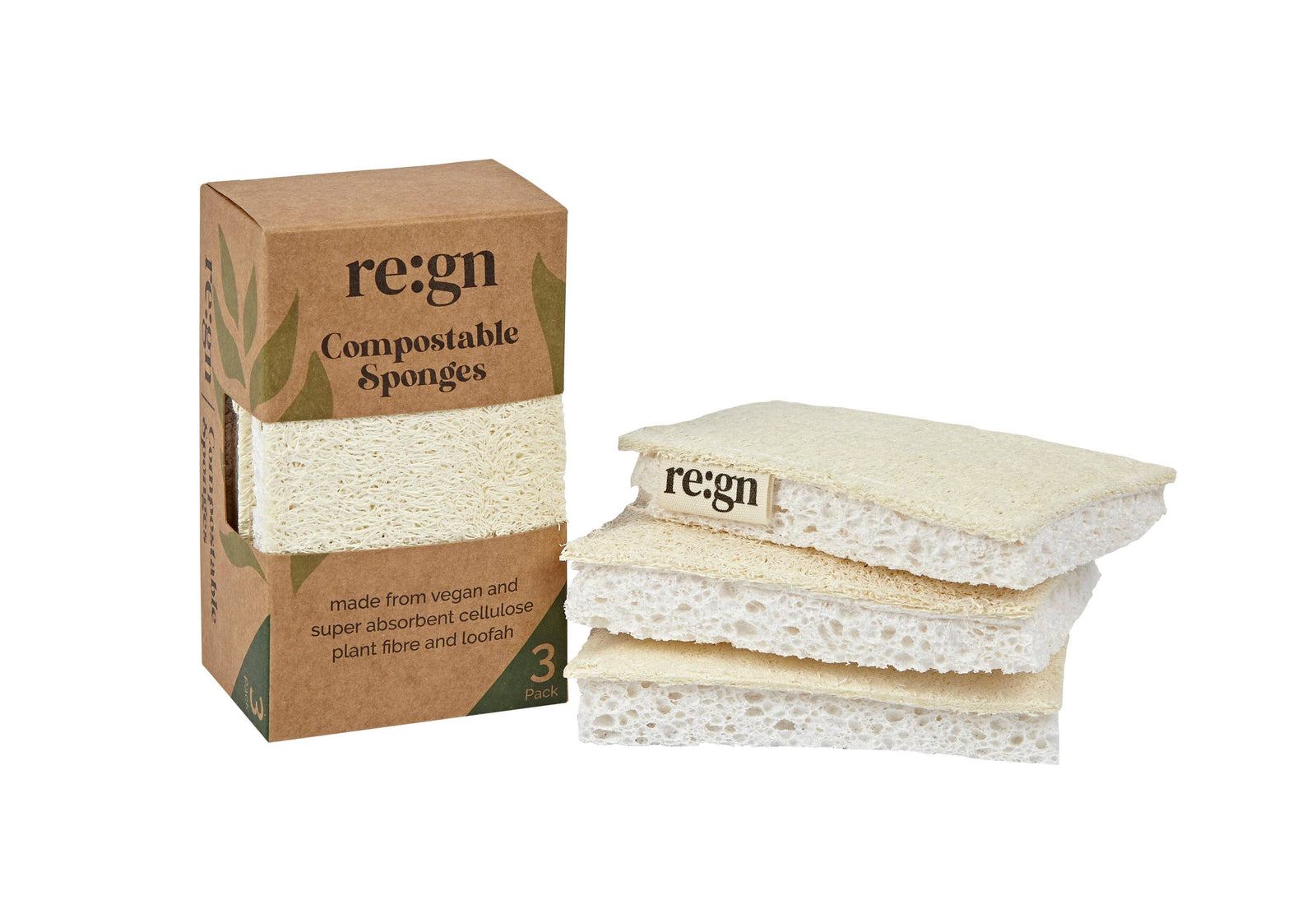 Regn Compostable Sponges - 3 Pack