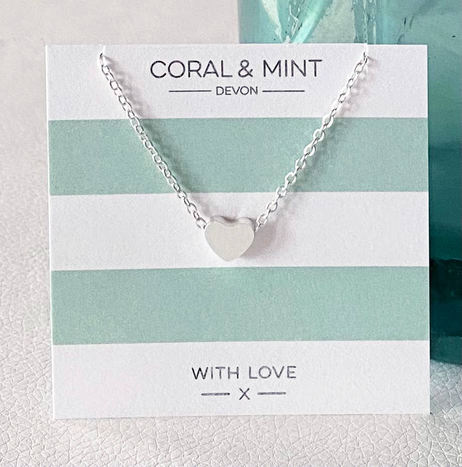 Womens Stainless Steel Heart Necklace