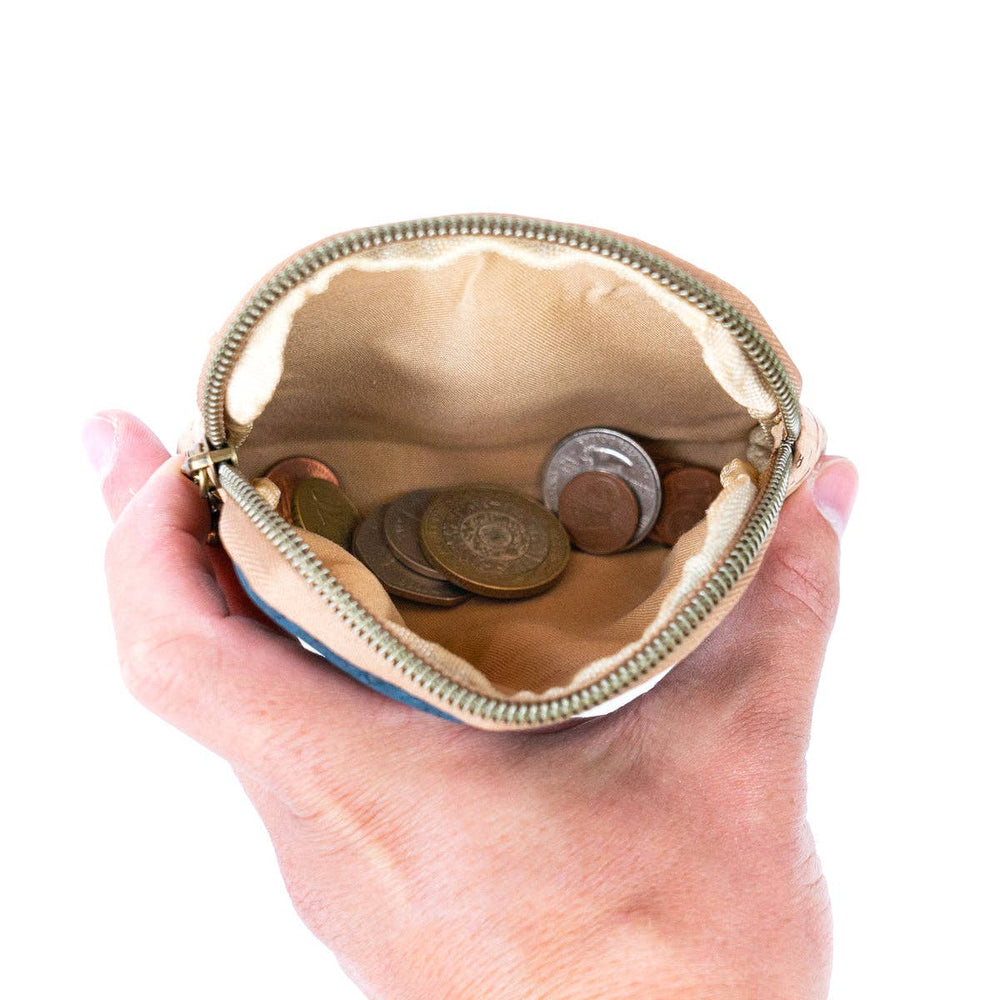 Cork Coin Purse for Women - Rainbow Print