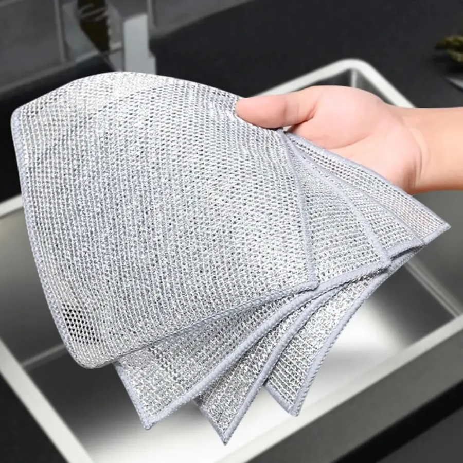 Double-Sided Stainless Steel Wire Dishcloths | 10 Pack