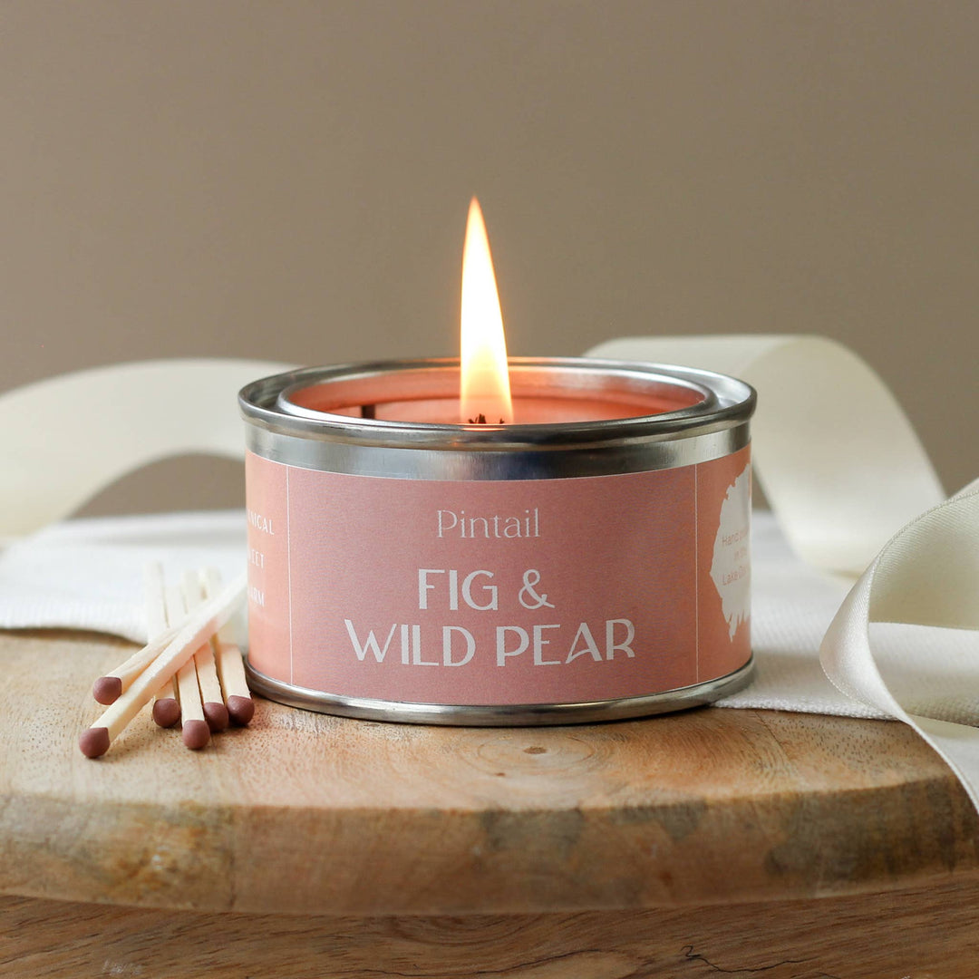 Fig and Wild Pear Paint Pot Candle | Fruity Candles in Tins