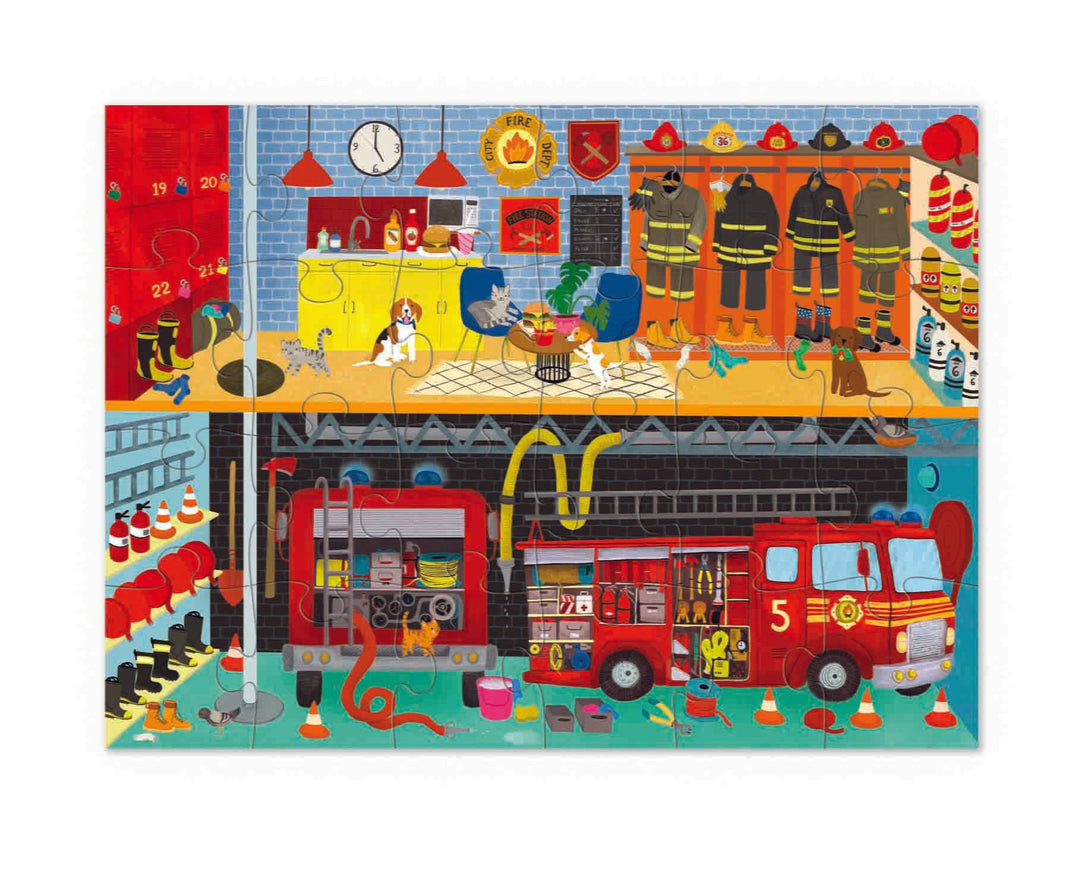 Firehouse Crocodile Creek 24 Piece Little Buildings Puzzle