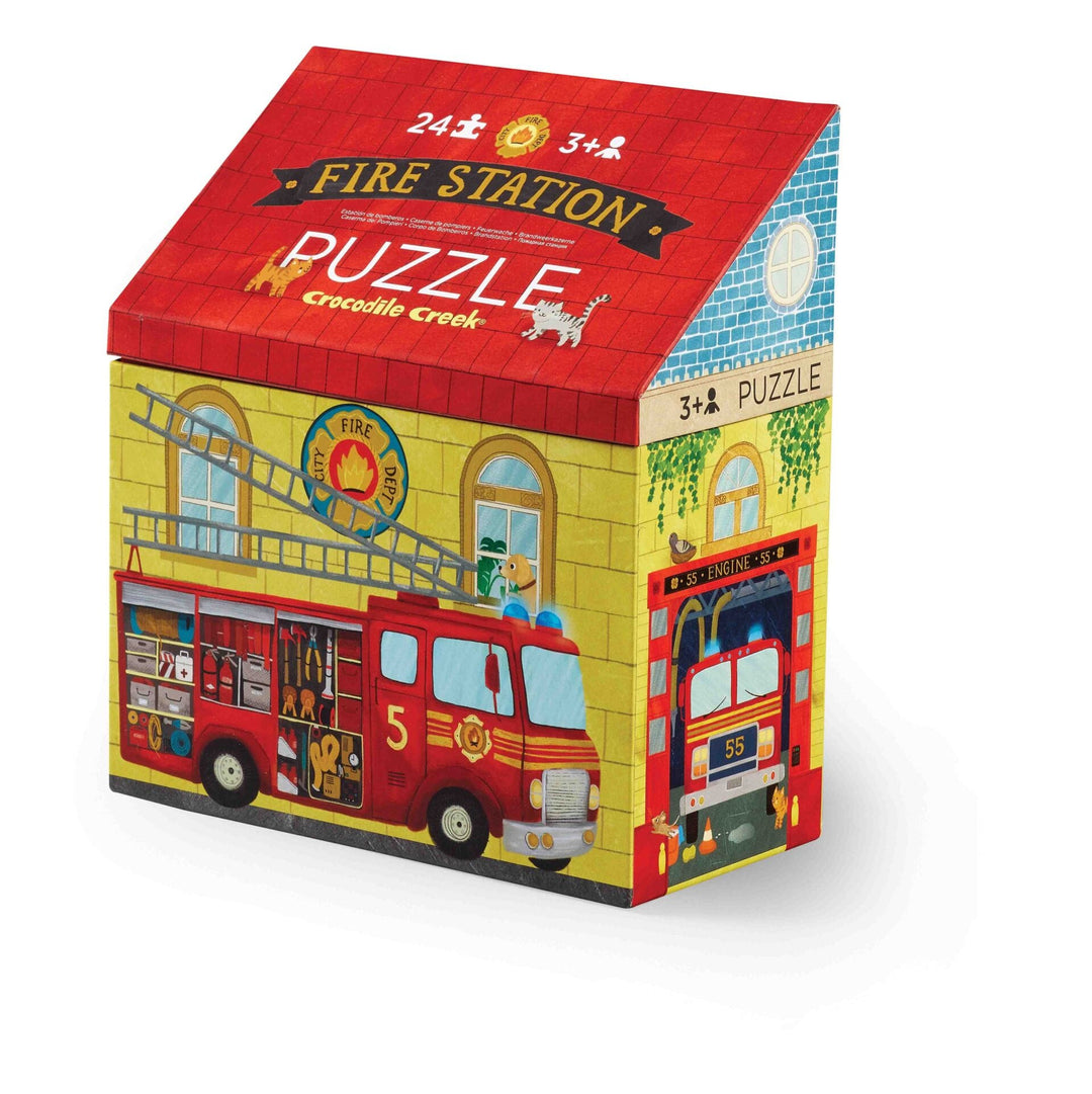Firehouse Crocodile Creek 24 Piece Little Buildings Puzzle