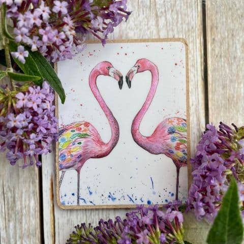 Flamingo Wooden Fridge magnet