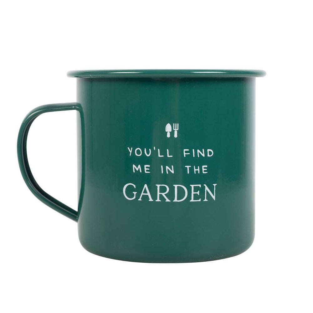 Gardeners enamel mug gift