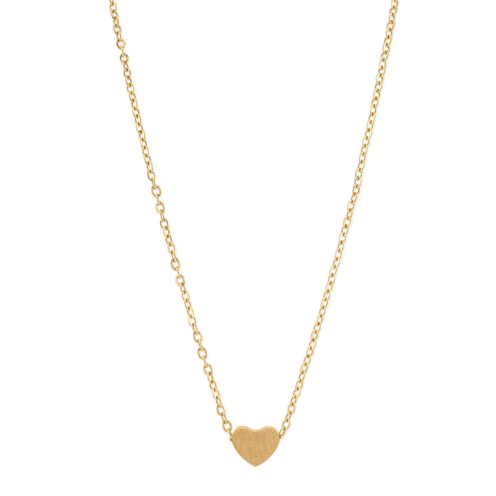 Gold plated stainless steel heart necklace