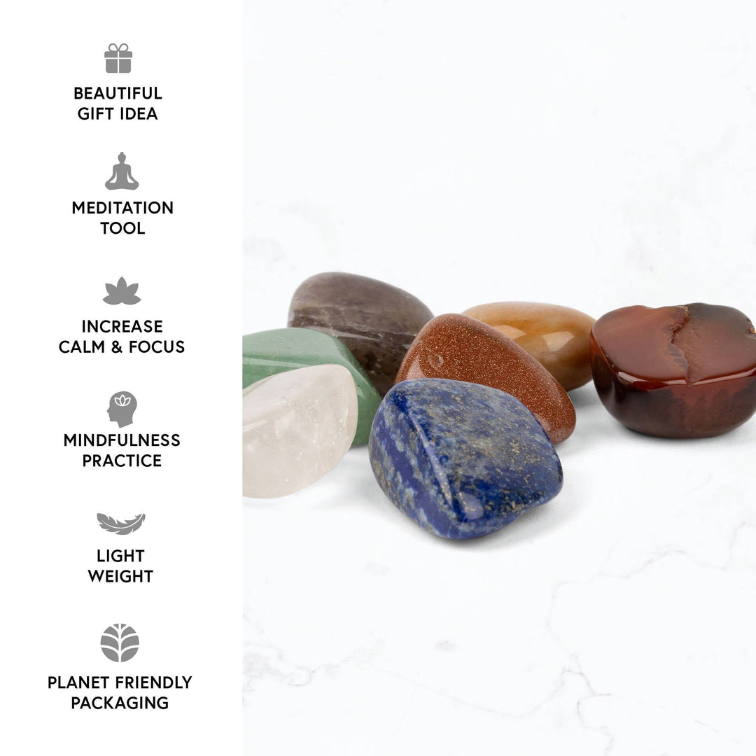 Healing chakra stone set