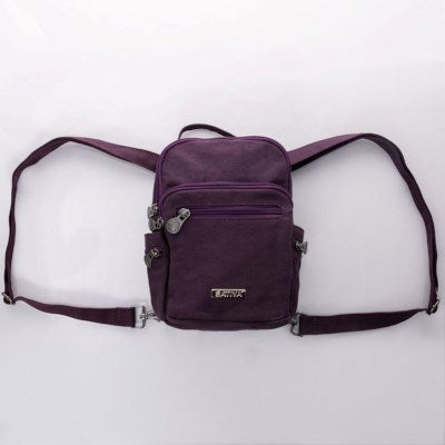 Hemp Mini Trio Backpack Plum