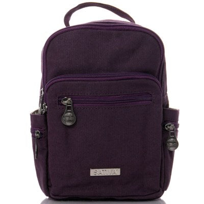 Hemp Mini Trio Backpack Plum - Zips