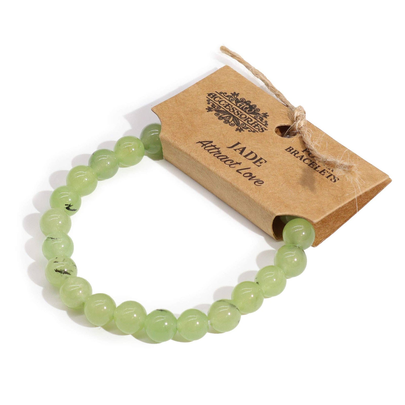 Jade Power Beaded Gemstone Bracelet - It is said to help with pain relief and also helps to boost the immune system.