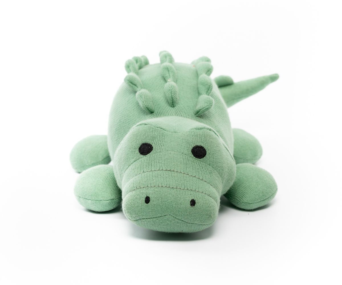 Organic Cotton Crocodile Soft Toy Green