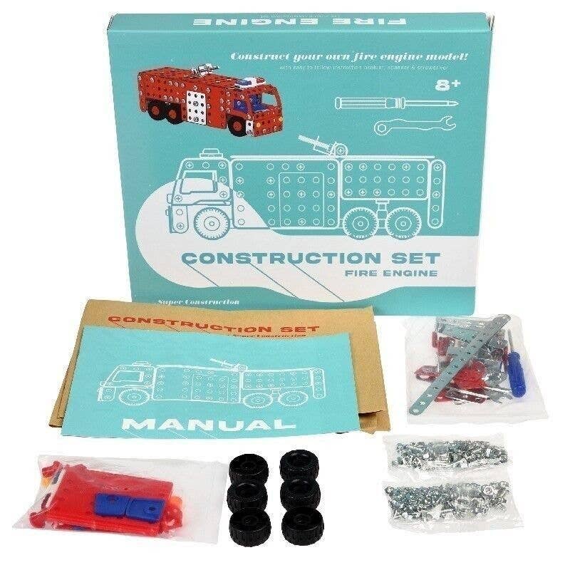 Large Red Fire engine construction set