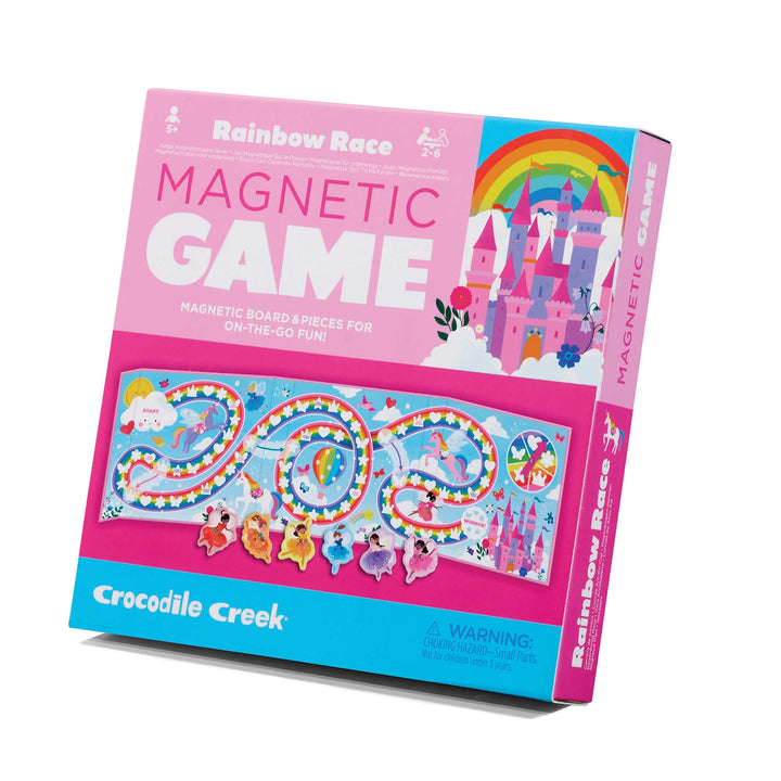 Crocodile Creek Rainbow Race magnetic game packaging on a white background