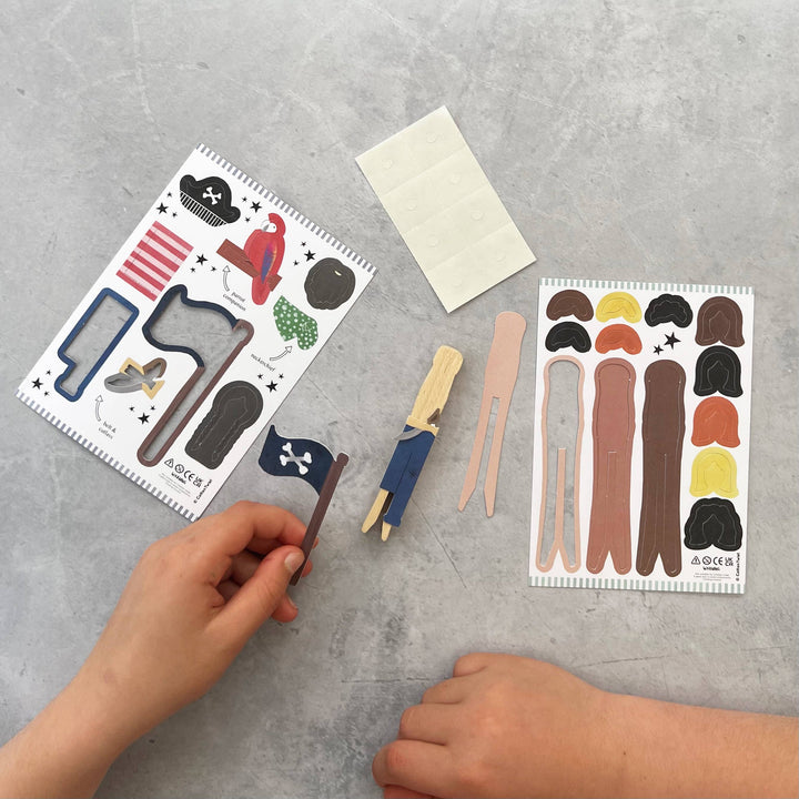 Make Your Own Pirate Peg Doll - The Eco Boutique 