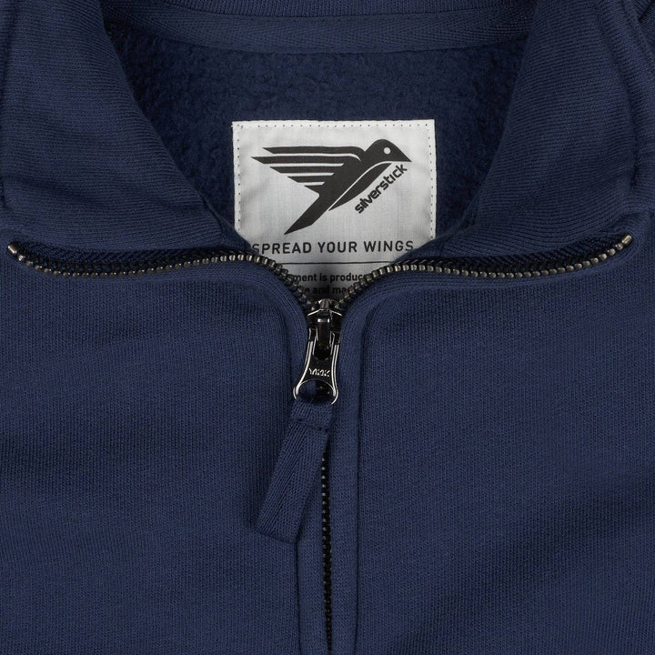 Men's Navy Nevis Sweatshirt - Organic Cotton Zipped