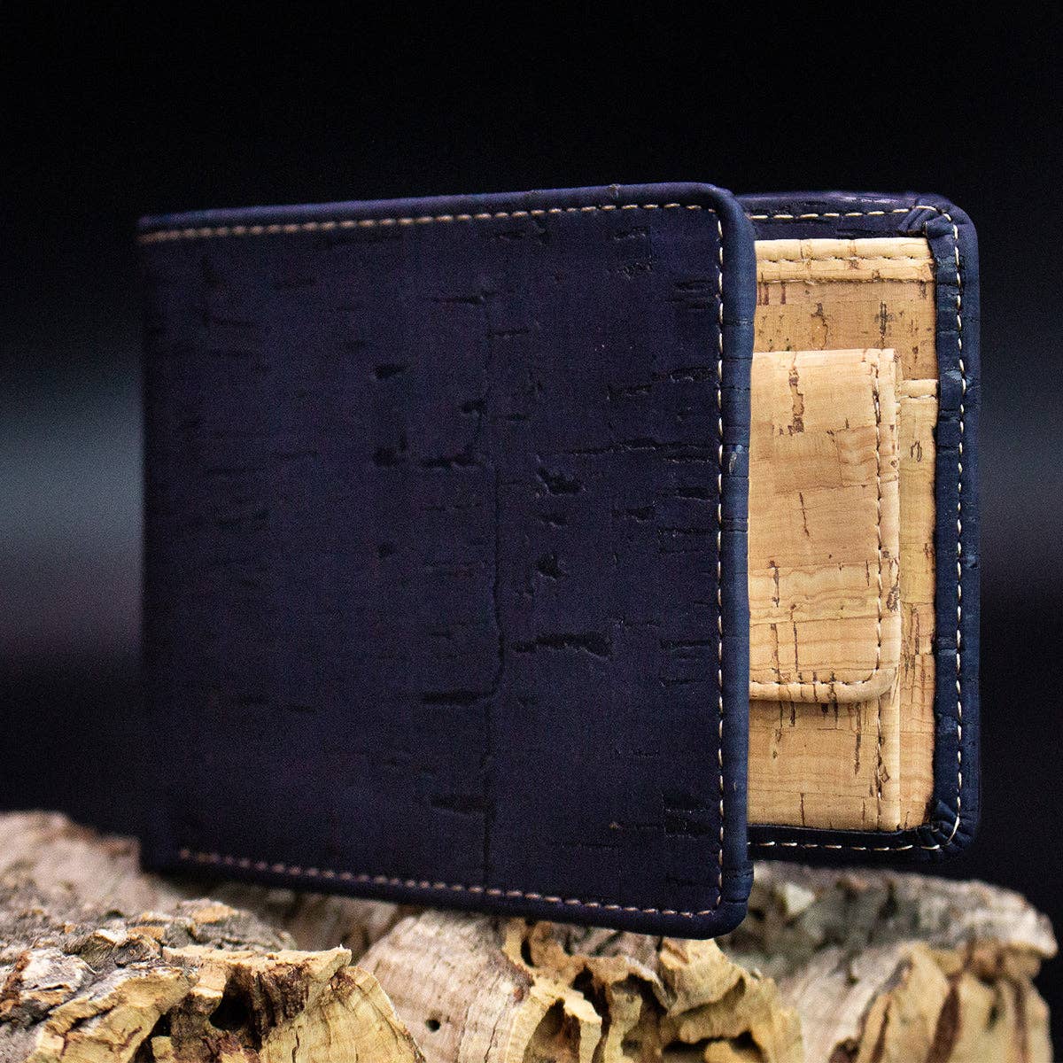 Vegan Cork Wallet Black - The Eco Boutique 