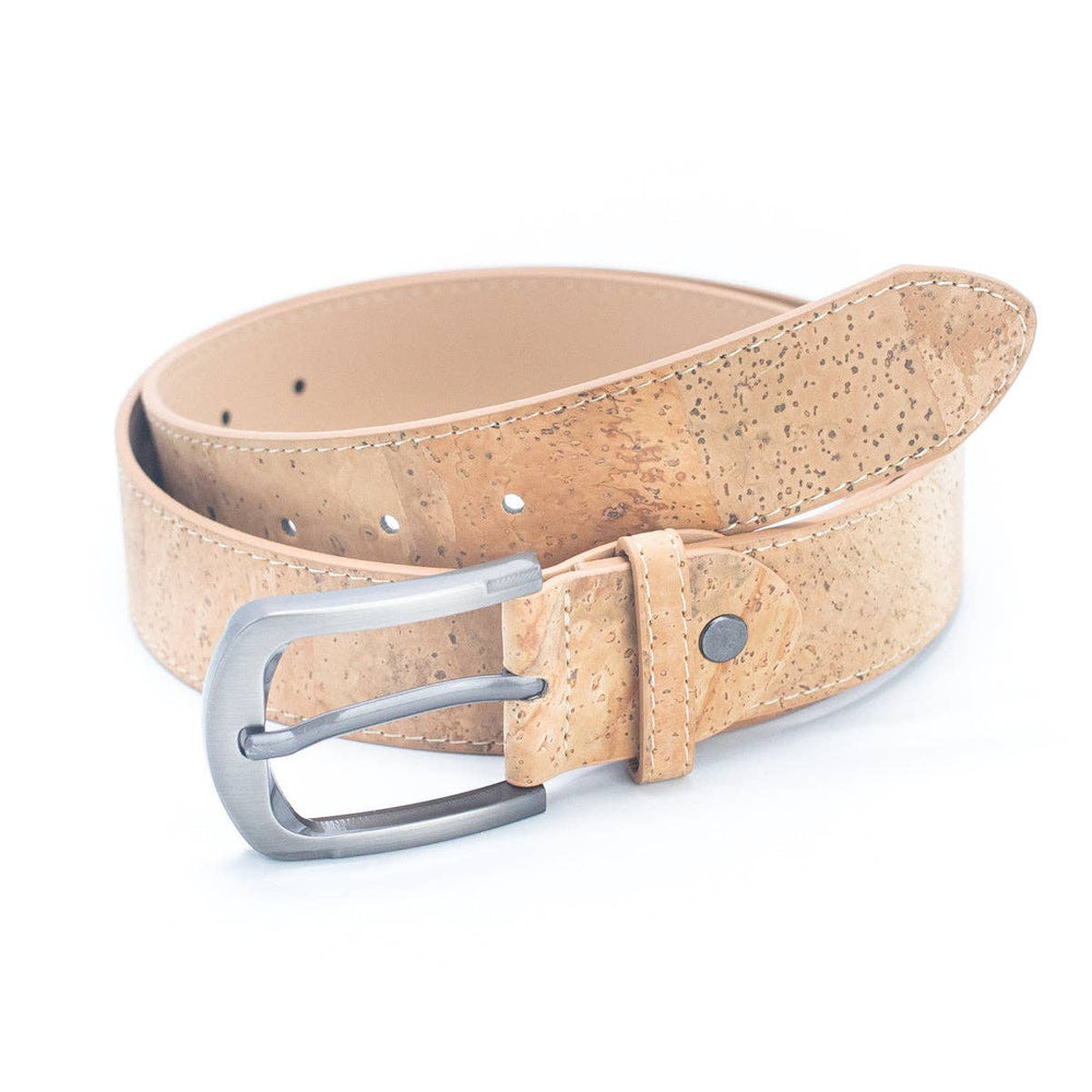 Mens large natural cork belt