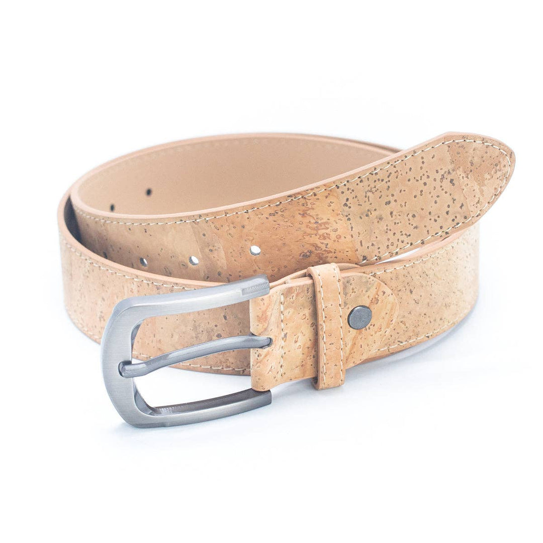 Mens large natural cork belt