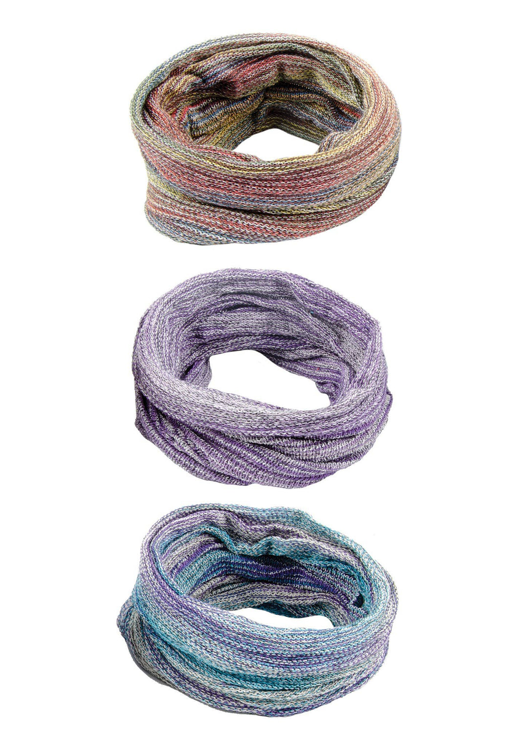 Multi colour Cotton Knit: Neck Warmer / Scarf / Snood
