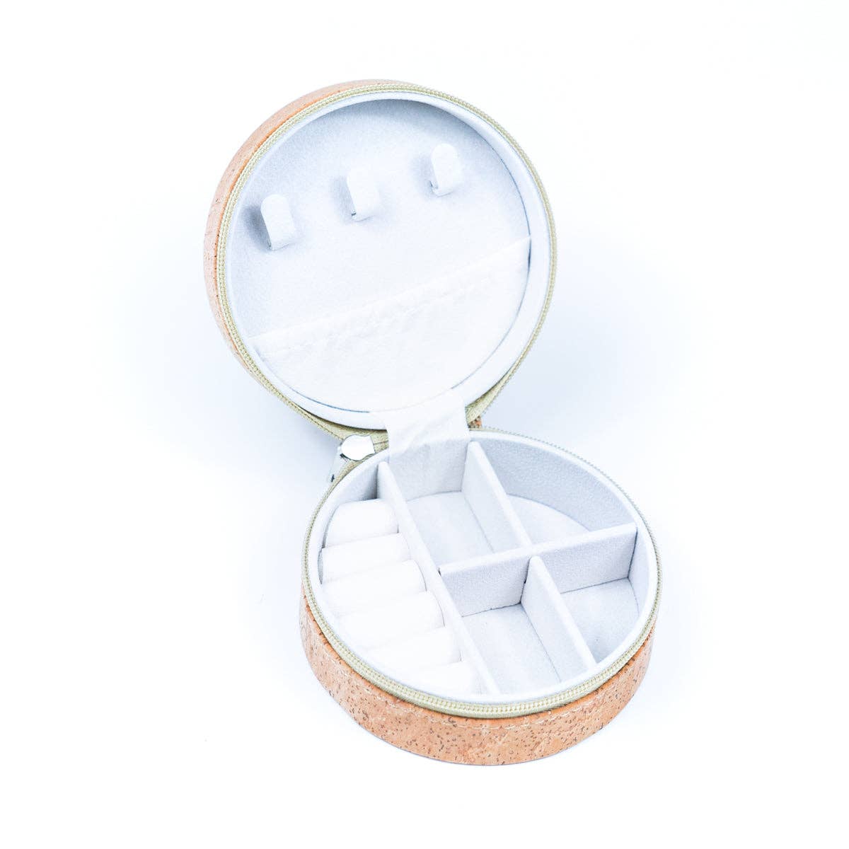 Natural Cork Jewellery Box - Round