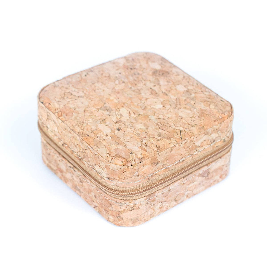 Natural Cork Jewellery Storage Box - Square