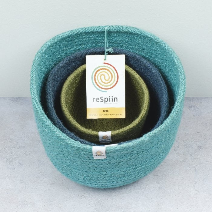 Natural Jute Basket Set – Ocean