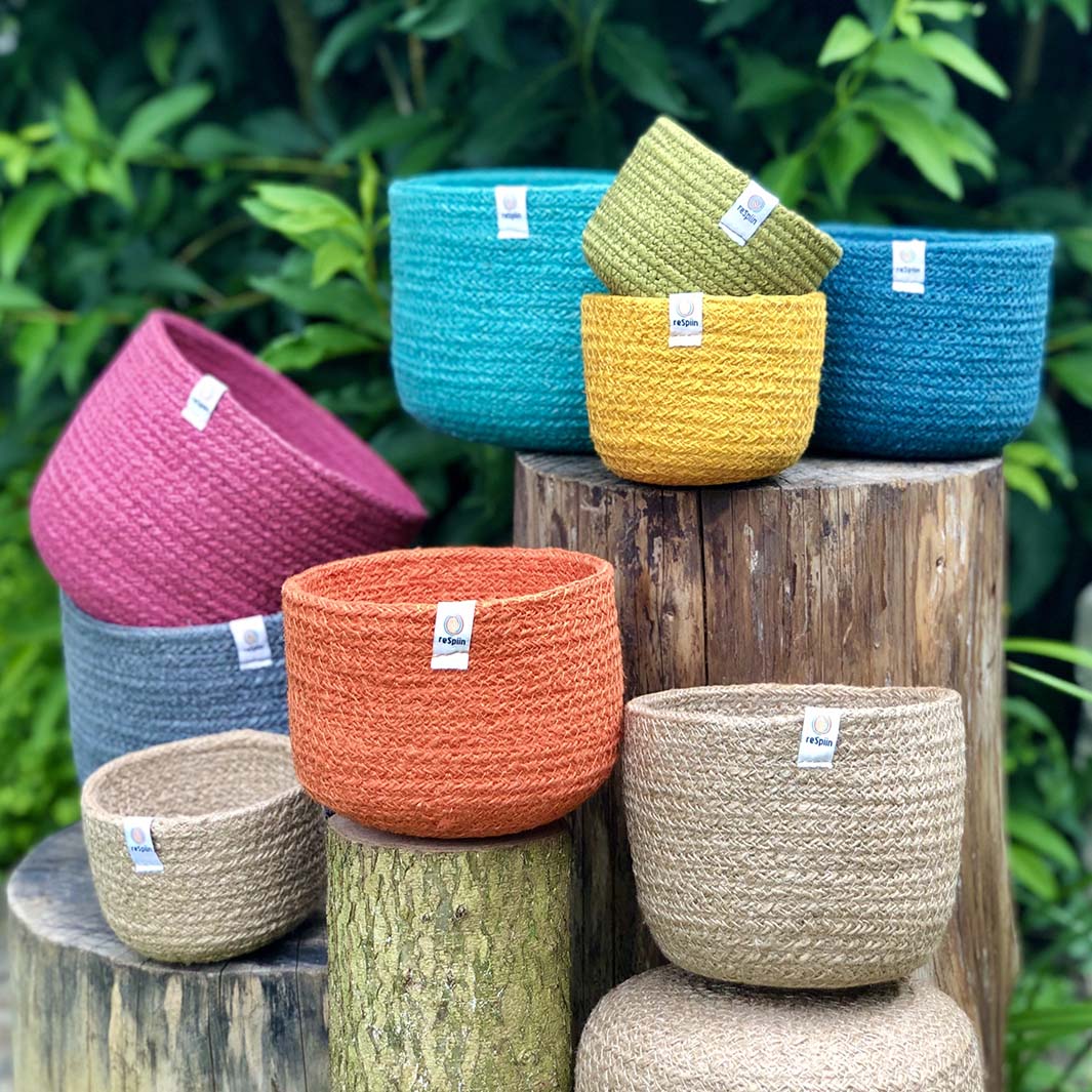 Natural Jute Storage Baskets