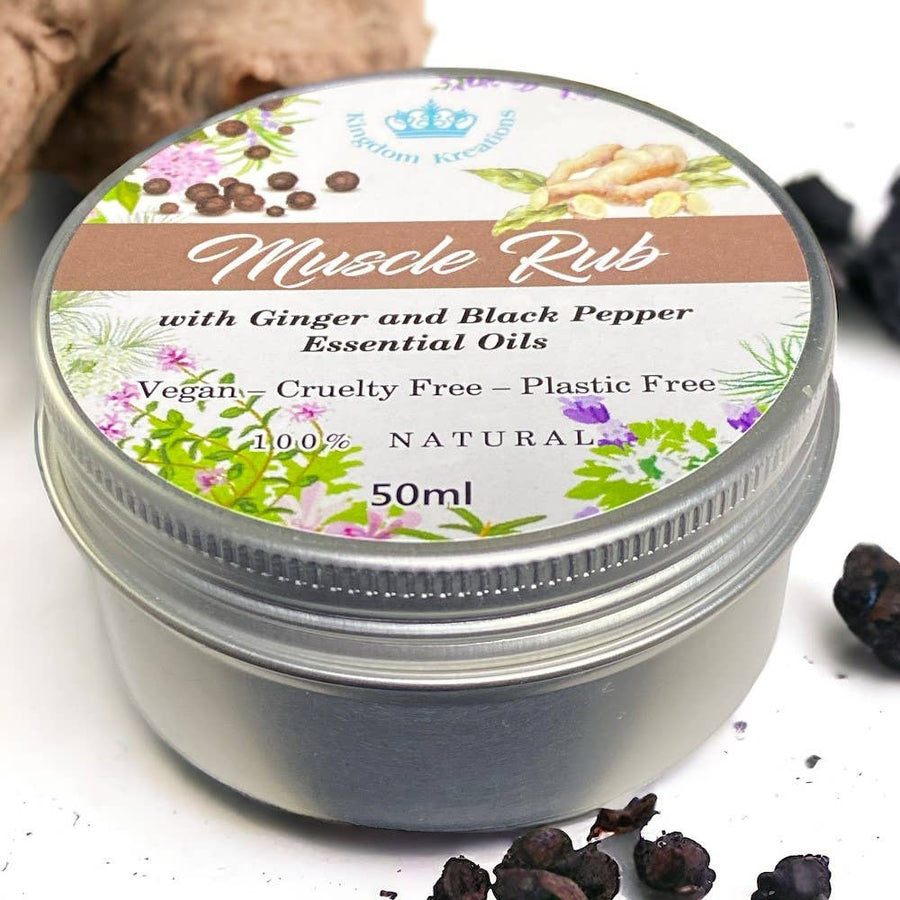 Natural Muscle Rub with Ginger &amp; Black Pepper