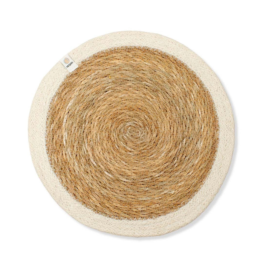 Seagrass & Jute Tablemat – Natural/White
