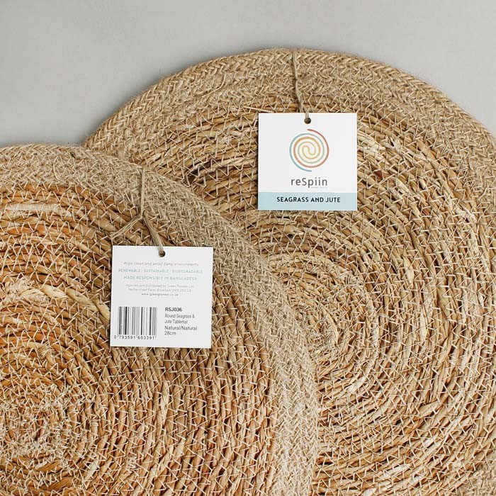 Natural Seagrass & jute table mat