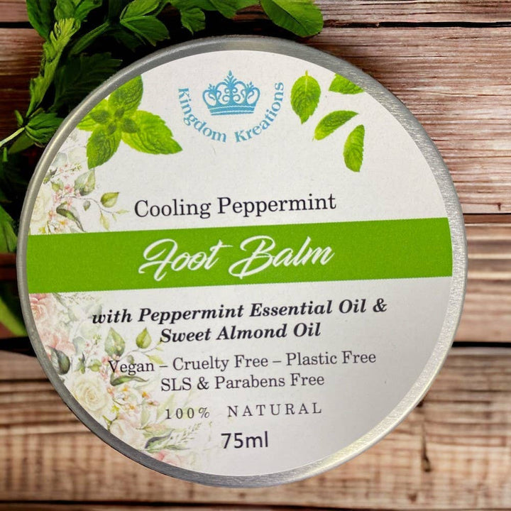 100% Natural Foot Balm with Cooling Peppermint