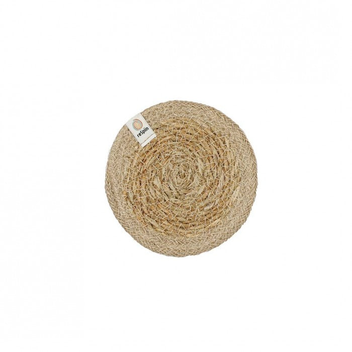 Natural seagrass & jute coaster