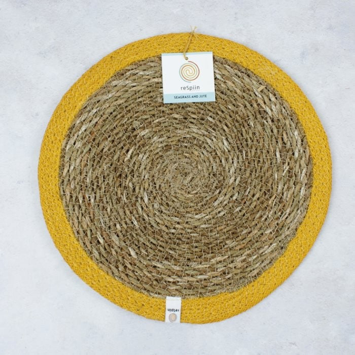 Natural yellow seagrass jute Tablemat