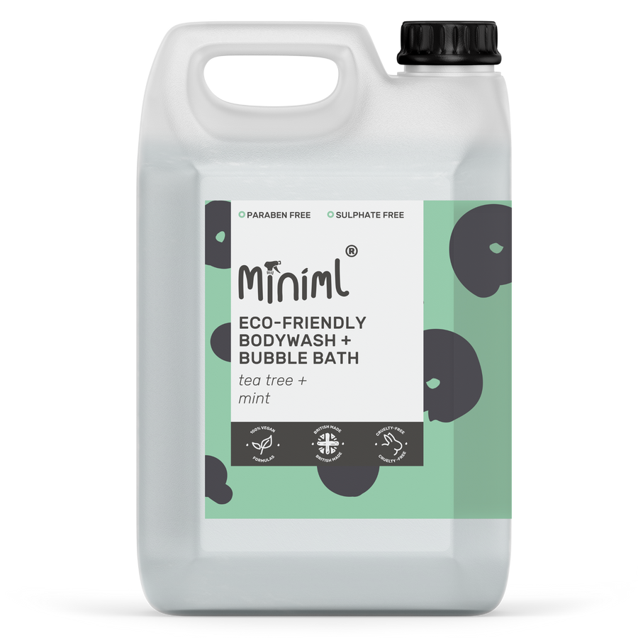 Organic & refillable Bodywash & Bubble Bath (Tea tree & Mint ) 5L refill.