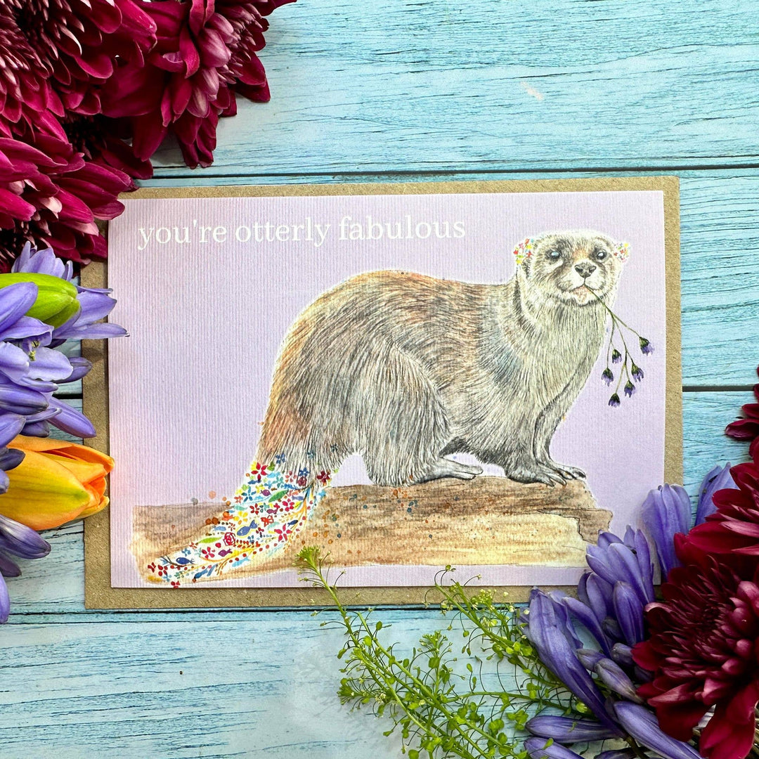 Otterly Fabulous Otter Eco Friendly Card