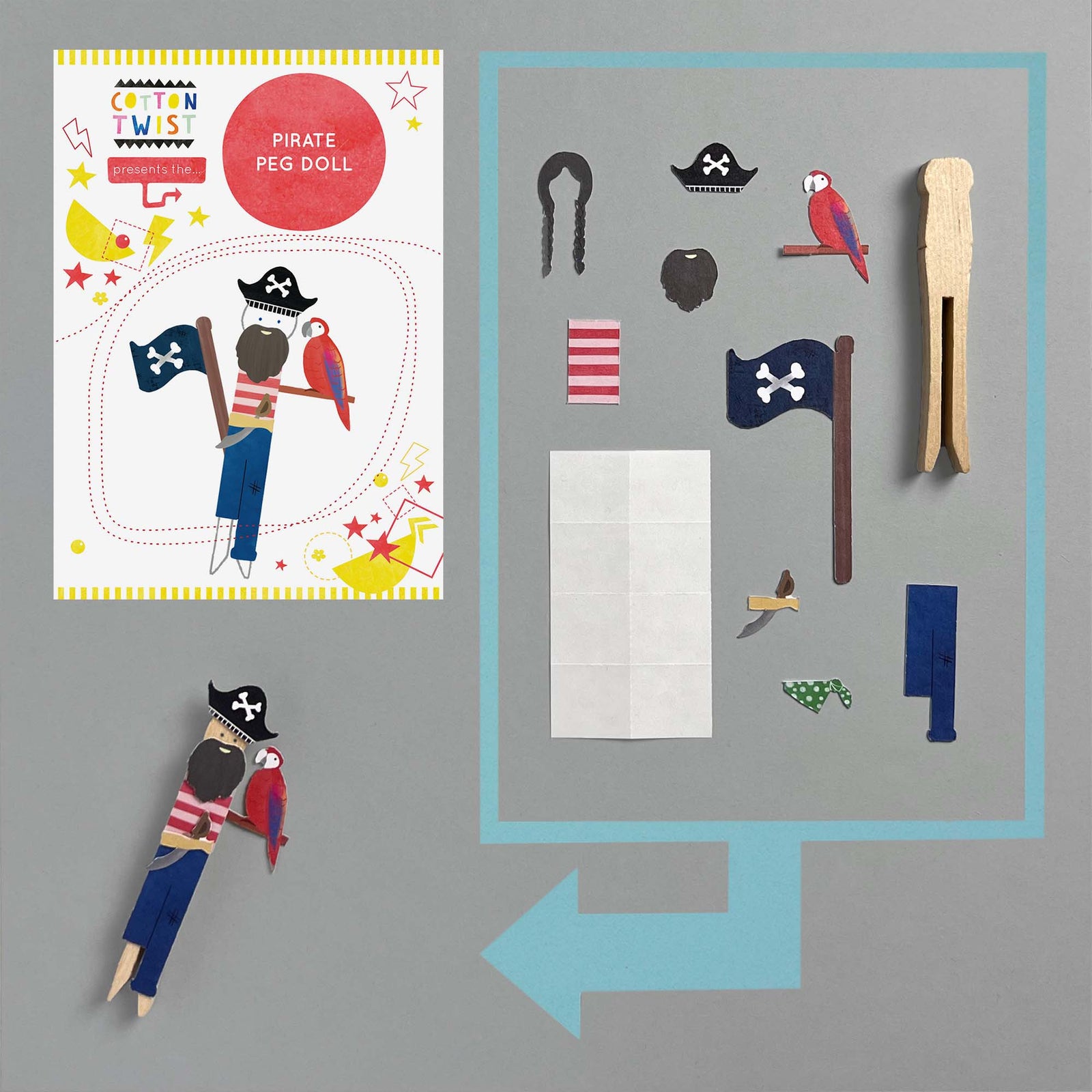 Make Your Own Pirate Peg Doll - The Eco Boutique