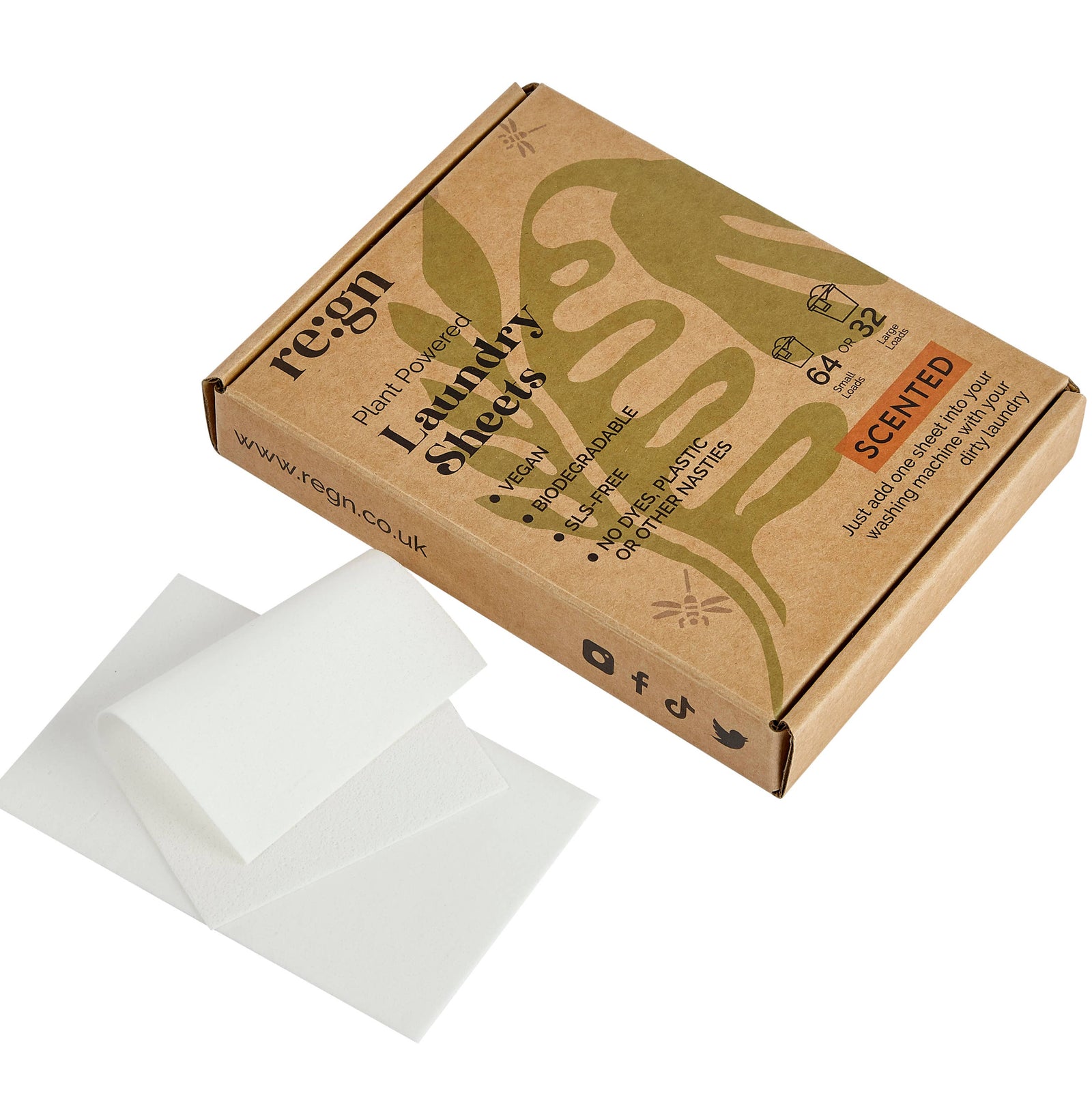Regn Plastic-free laundry detergent sheets