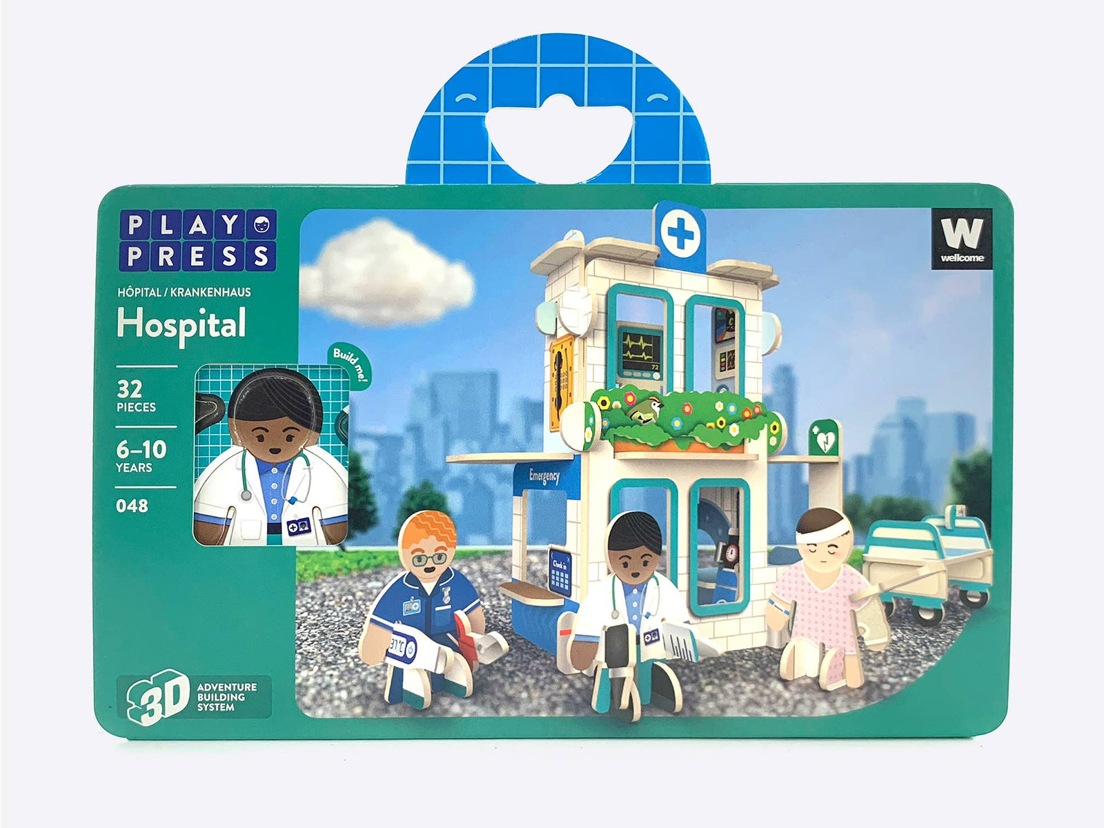 Press play hospital Pop-out playset for 6 years +. 
