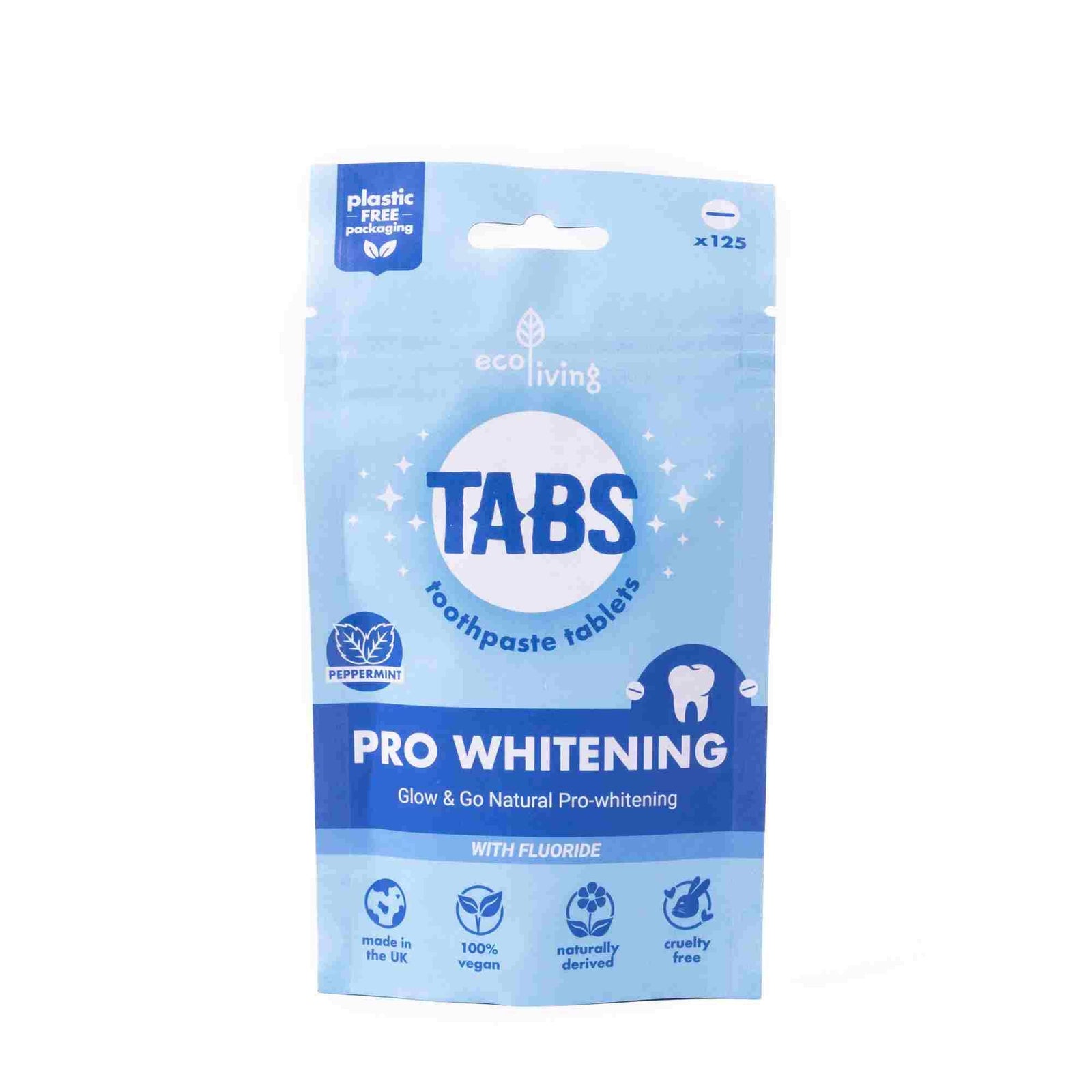 Pro Whitening Toothpaste TABS: Fluoride
