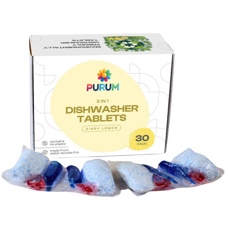 Purum 3-in-1 Dishwasher Tablets zingy lemon