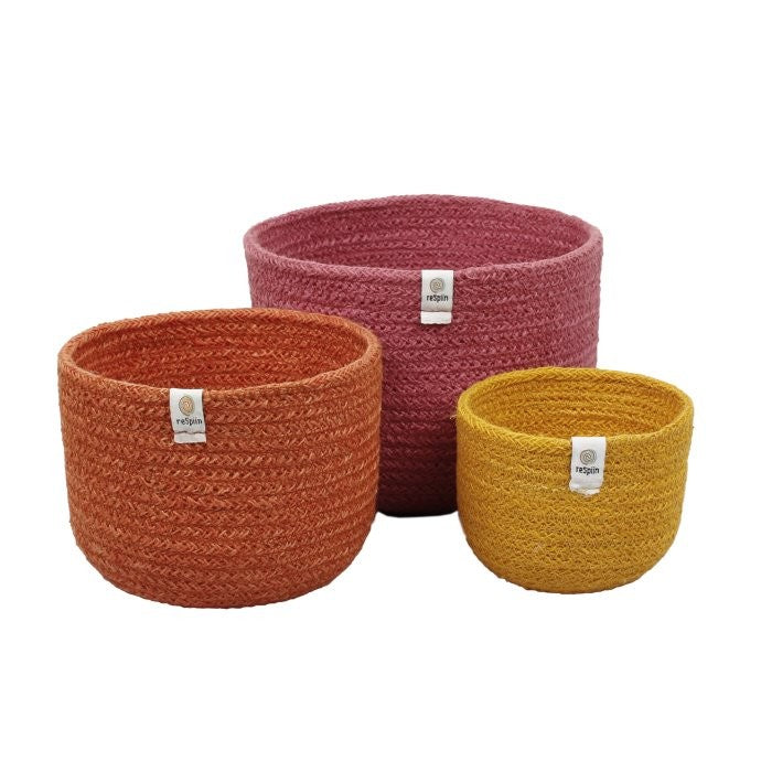 Jute Tall Basket Set – Fire