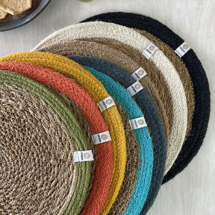 Respiin Natural Seagrass & jute table mats