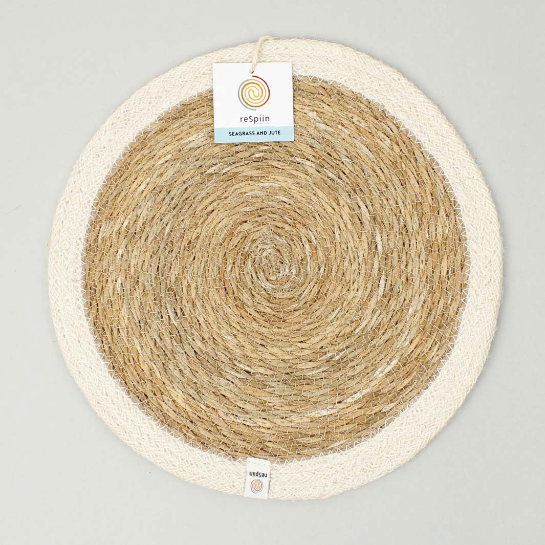 Respiin Natural Tablemat – Natural/White