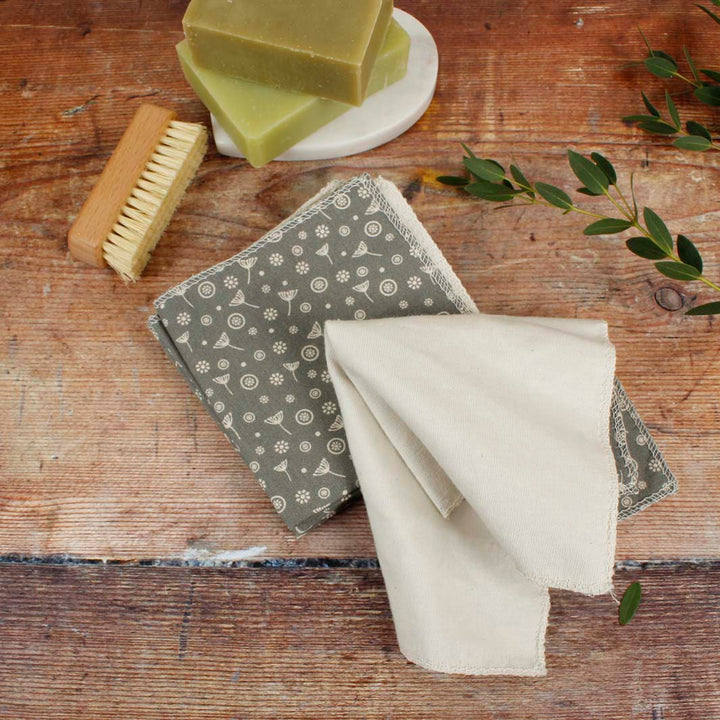 Organic Cotton Reusable Wipes - Meadow - Pack of 5