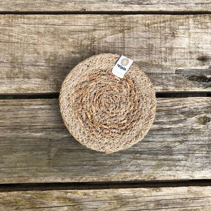Seagrass & jute coaster natural / natural