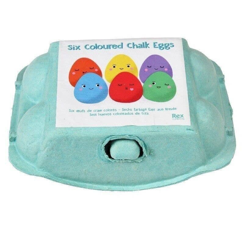 Six Coloured Street Chalk Eggs