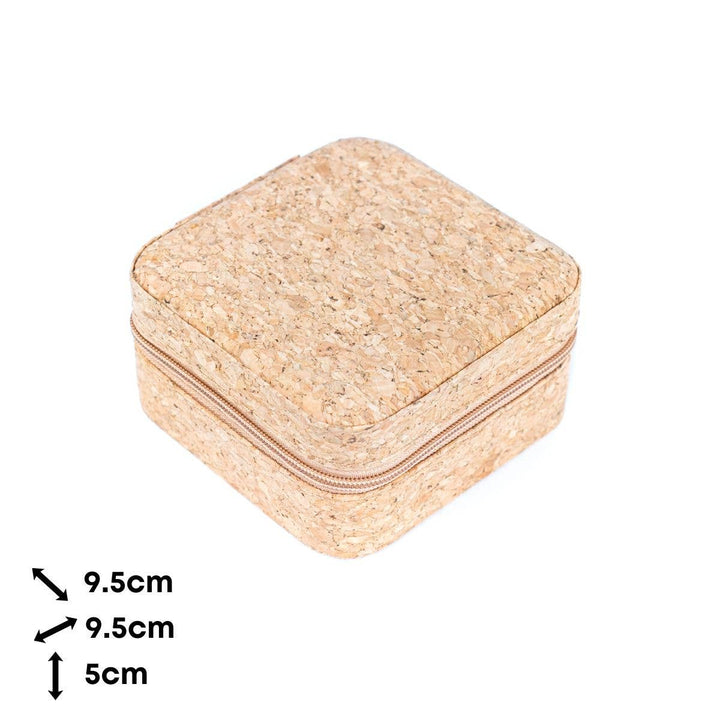 Square cork jewellery box