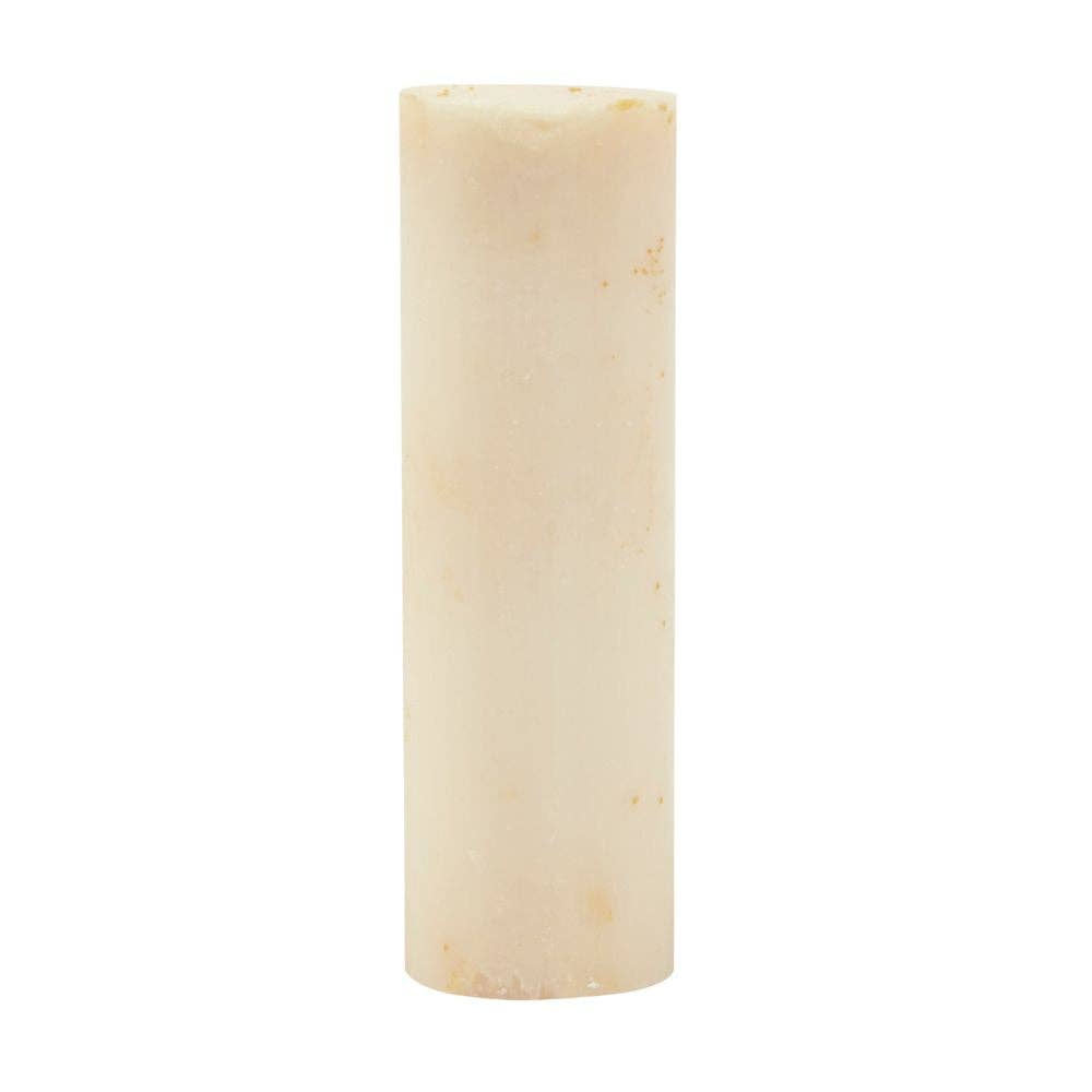 Beige cylindrical Stain remover Stick on a white background
