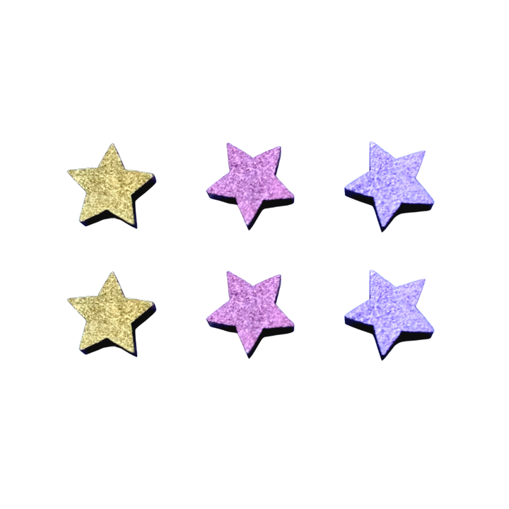 Handmade Lightweight Statement Gold Star Stud Earring Set