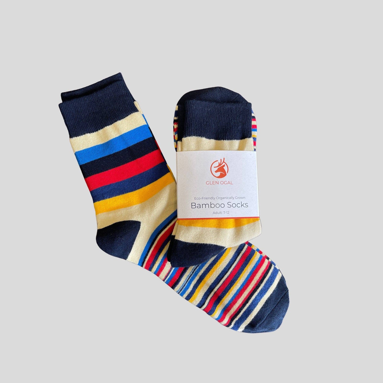 Striped Bamboo Socks Navy